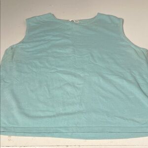 Vintage Cathy Too by Cathy Daniel’s XL Blue Sleeveless High Neck Tank Top
